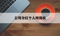 公司分红个人所得税(公司分红个人所得税扣除标准)